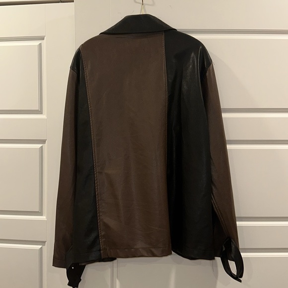 Black and brown leather jacket - Picture 2 of 4